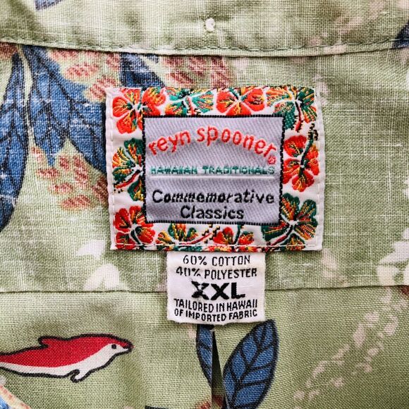 VTG Reyn Spooner Commemorative Classics Pullover Hawaiian Shirt XXL 26.5”x31” - Picture 3 of 8